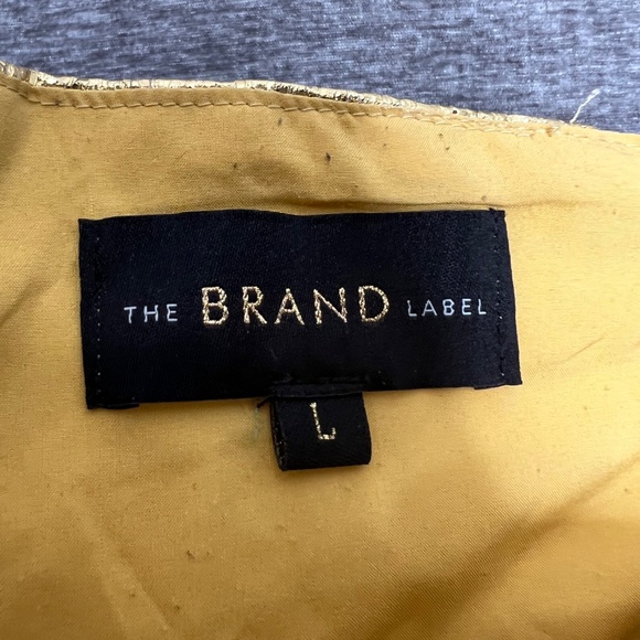 The BRAND Label Dress | Gold - Picture 2 of 3